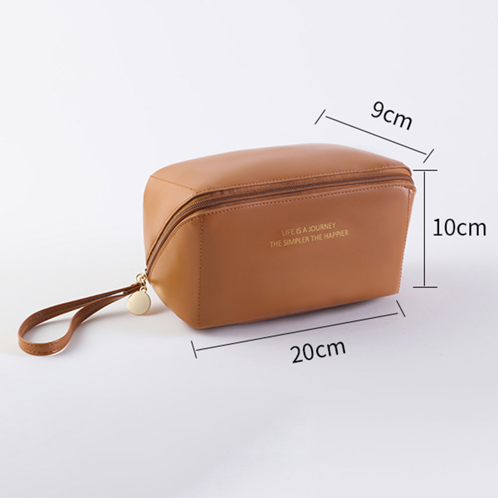 HK8293 S Size Stylish PU Leather Travel Zipper Makeup Toiletries Bag Portable Cosmetics Storage Bag HK8293 S Size Stylish PU Leather Travel Zipper Makeup Toiletries Bag Portable Cosmetics Storage Bag